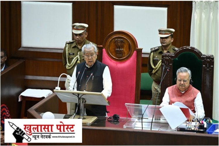 राज्यपाल श्री हरिचंदन ने छत्तीसगढ की 6वीं विधानसभा के दूसरे सत्र को संबोधित किया