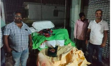 महाराष्ट्र भेजने से पहले पुलिस व स्वास्थ्य विभाग ने पकड़ा लाखों का तम्बाकू