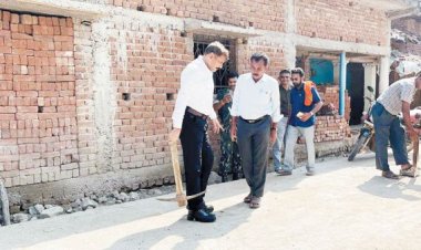 कुदाली से सडक़ खोद कलेक्टर ने गुणवत्ता परखी, खामियां मिली