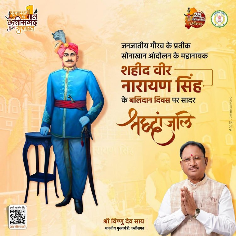 शहीद वीर नारायण सिंह बलिदान दिवस