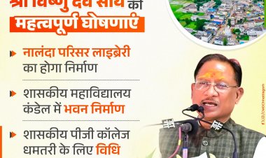 धमतरी जिले में शिक्षा सुविधाओं को विस्तार देते हुए मुख्यमंत्री श्री विष्णु देव साय.