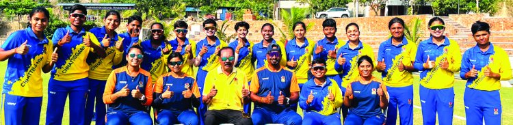 विमेंस अंडर 19 वनडे क्रिकेट टूर्नामेंट में छग विरूद्ध मैच मप्र ने 114 रनों से जीता