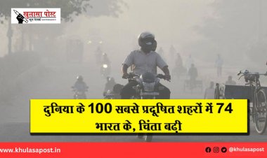 दुनिया के 100 सबसे प्रदूषित शहरों में 74 भारत के, चिंता बढ़ी