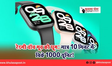 रेडमी वॉच मूव की धूम: मात्र 10 मिनट में बिके 1000 यूनिट!