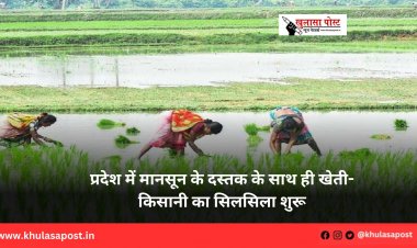 प्रदेश में मानसून के दस्तक के साथ ही खेती-किसानी का सिलसिला शुरू
