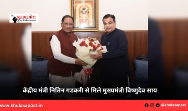 केंद्रीय मंत्री नितिन गडकरी से मिले मुख्यमंत्री विष्णुदेव साय