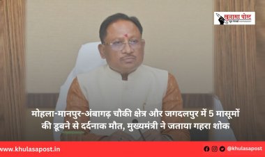 मोहला-मानपुर-अंबागढ़ चौकी क्षेत्र और जगदलपुर में 5 मासूमों की डूबने से दर्दनाक मौत, मुख्यमंत्री ने जताया गहरा शोक