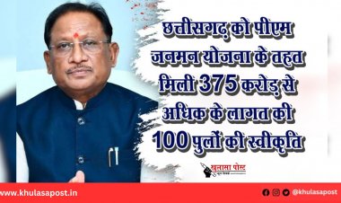 छत्तीसगढ़ को पीएम जनमन योजना के तहत मिली 375 करोड़ से अधिक के लागत की 100 पुलों की स्वीकृति