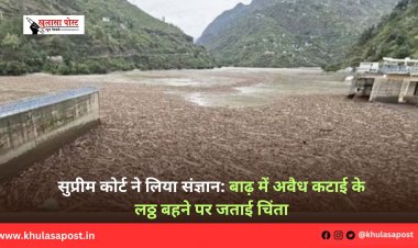 सुप्रीम कोर्ट ने लिया संज्ञान: बाढ़ में अवैध कटाई के लठ्ठ बहने पर जताई चिंता