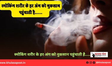 स्मोकिंग शरीर के हर अंग को नुकसान पहुंचाती है.....