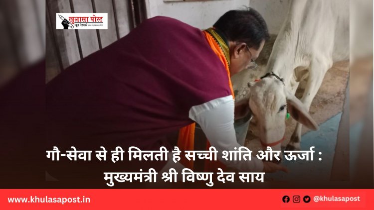 गौ-सेवा से ही मिलती है सच्ची शांति और ऊर्जा : मुख्यमंत्री श्री विष्णु देव साय