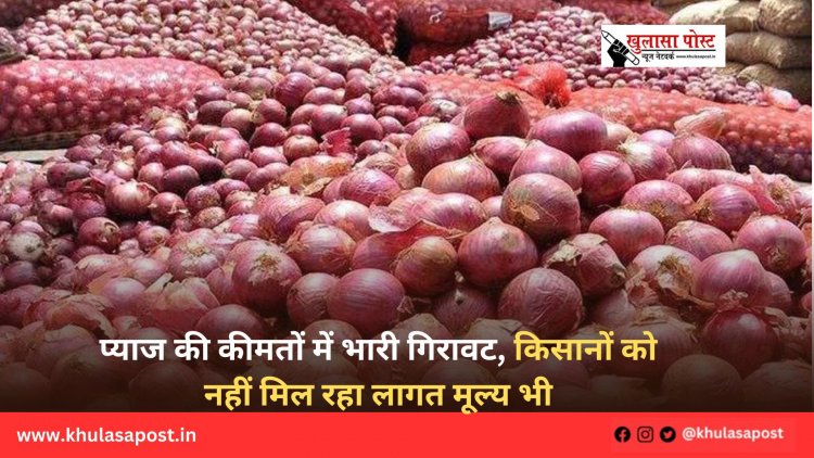 प्याज की कीमतों में भारी गिरावट, किसानों को नहीं मिल रहा लागत मूल्य भी