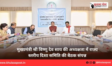 मुख्यमंत्री श्री विष्णु देव साय की अध्यक्षता में राज्य स्तरीय दिशा समिति की बैठक संपन्न