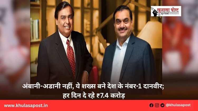अंबानी-अडानी नहीं, ये शख्स बने देश के नंबर-1 दानवीर; हर दिन दे रहे ₹7.4 करोड़