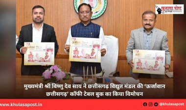 मुख्यमंत्री श्री विष्णु देव साय ने छत्तीसगढ़ विद्युत मंडल की ‘ऊर्जावान छत्तीसगढ़’ कॉफी टेबल बुक का किया विमोचन