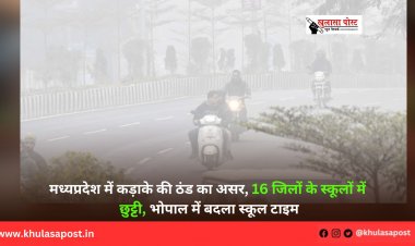 मध्यप्रदेश में कड़ाके की ठंड का असर, 16 जिलों के स्कूलों में छुट्टी, भोपाल में बदला स्कूल टाइम