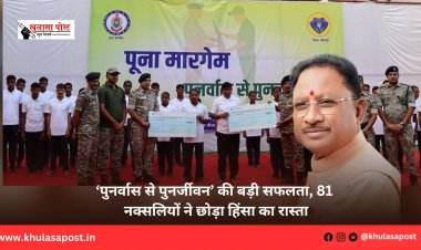 ‘पुनर्वास से पुनर्जीवन’ की बड़ी सफलता, 81 नक्सलियों ने छोड़ा हिंसा का रास्ता