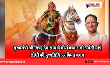 मुख्यमंत्री श्री विष्णु देव साय ने वीरांगना रानी अवंती बाई लोधी की पुण्यतिथि पर किया नमन