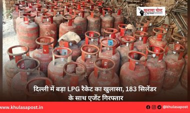 दिल्ली में बड़ा LPG रैकेट का खुलासा, 183 सिलेंडर के साथ एजेंट गिरफ्तार