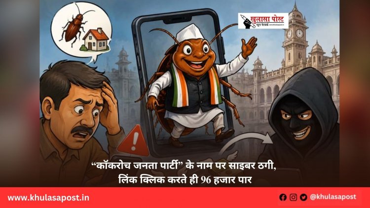 “कॉकरोच जनता पार्टी” के नाम पर साइबर ठगी, लिंक क्लिक करते ही 96 हजार पार