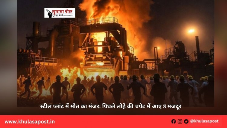 स्टील प्लांट में मौत का मंजर: पिघले लोहे की चपेट में आए 8 मजदूर